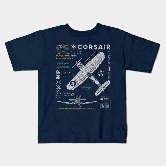 F4U Corsair Kids T-Shirt by 909 Apparel